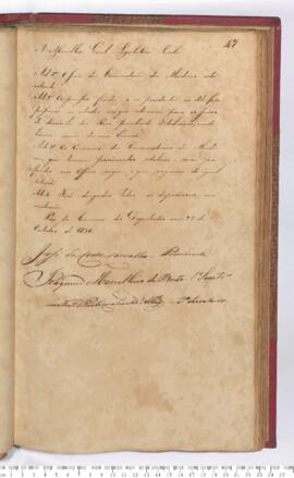 Autógrafo da Resolução de 27-10-1830 sobre a Extinção do Juízo da Conservatória dos Moedeiros