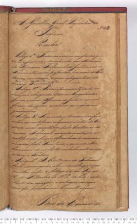 Autógrafo da Resolução de 28-07-1829 sobre as Ordens para expedição e desempenho das atribuições do Supremo Tribunal de Justiça devem ser passadas por Portaria