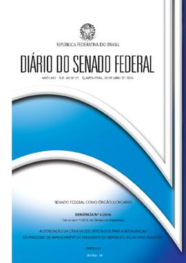 Suplemento ao DSF 51, de 20 de abril de 2016. Volume 1.