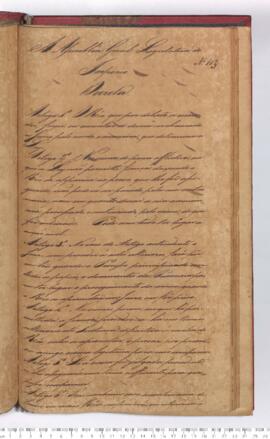 Autógrafo da Lei de 28-07-1829 sobre a Forma de acompanhamento dos processos de réus escondidos, fugidos ou ausentes
