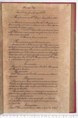 Ata da 34ª Sessão do dia 17-06-1829