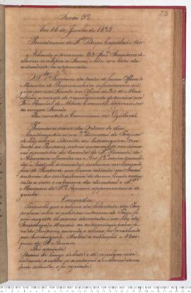 Ata da 32ª Sessão do dia 15-06-1829