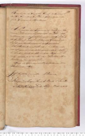 Autógrafo da Resolução de 18-10-1830 sobre a Elevação da Povoação de Piratinim a categoria de Vila