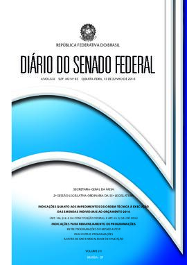 Suplemento ao DSF 85, de15 de junho de 2016. Volume 1