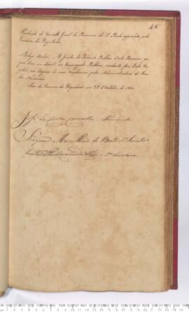 Autógrafo da Resolução de 23-10-1830 sobre o Modo que se dará o pagamento dos Empregados Públicos residentes fora da Capital da Província de São Paulo