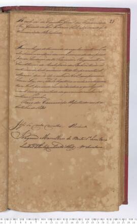 Autógrafo da Resolução de 11-10-1830 sobre a Redução a oitenta réis por cada indivíduo, a quantia que recebem os párocos
