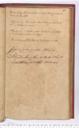 Autógrafo da Resolução de 23-10-1830 sobre a Elevação da Dotação do Seminário de Santa Anna na Província de São Paulo