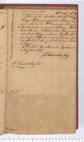 Autógrafo da Resolução de 03-07-1827 sobre a Declaração de Cidadão Brasileiro Naturalizado