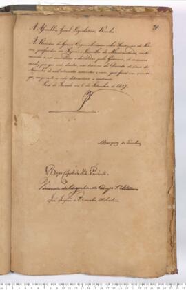 Autógrafo de 05-09-1827 do Projeto de Resolução sem data da Câmara dos Deputados e remetido à Câmara dos Senadores sobre as Revistas de Graça Especialíssima de Sentenças de Prezas