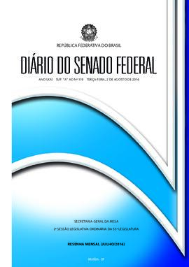 Suplemento A ao DSF 119, de  2 de agosto de 2016.