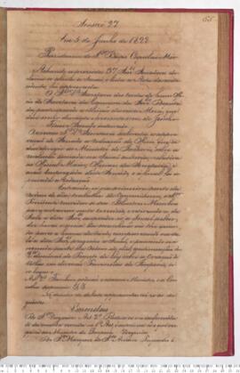 Ata da 27ª Sessão do dia 05-06-1829