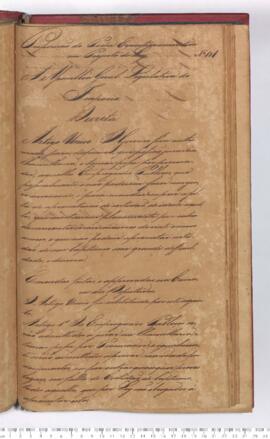 Autógrafo da Lei de 27-07-1829 sobre a Determinação autorizando Empregados Públicos realizarem o juramento na Chancelaria e a tomar posse por Procurador
