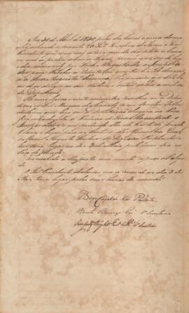 Ata do dia 30-04-1830